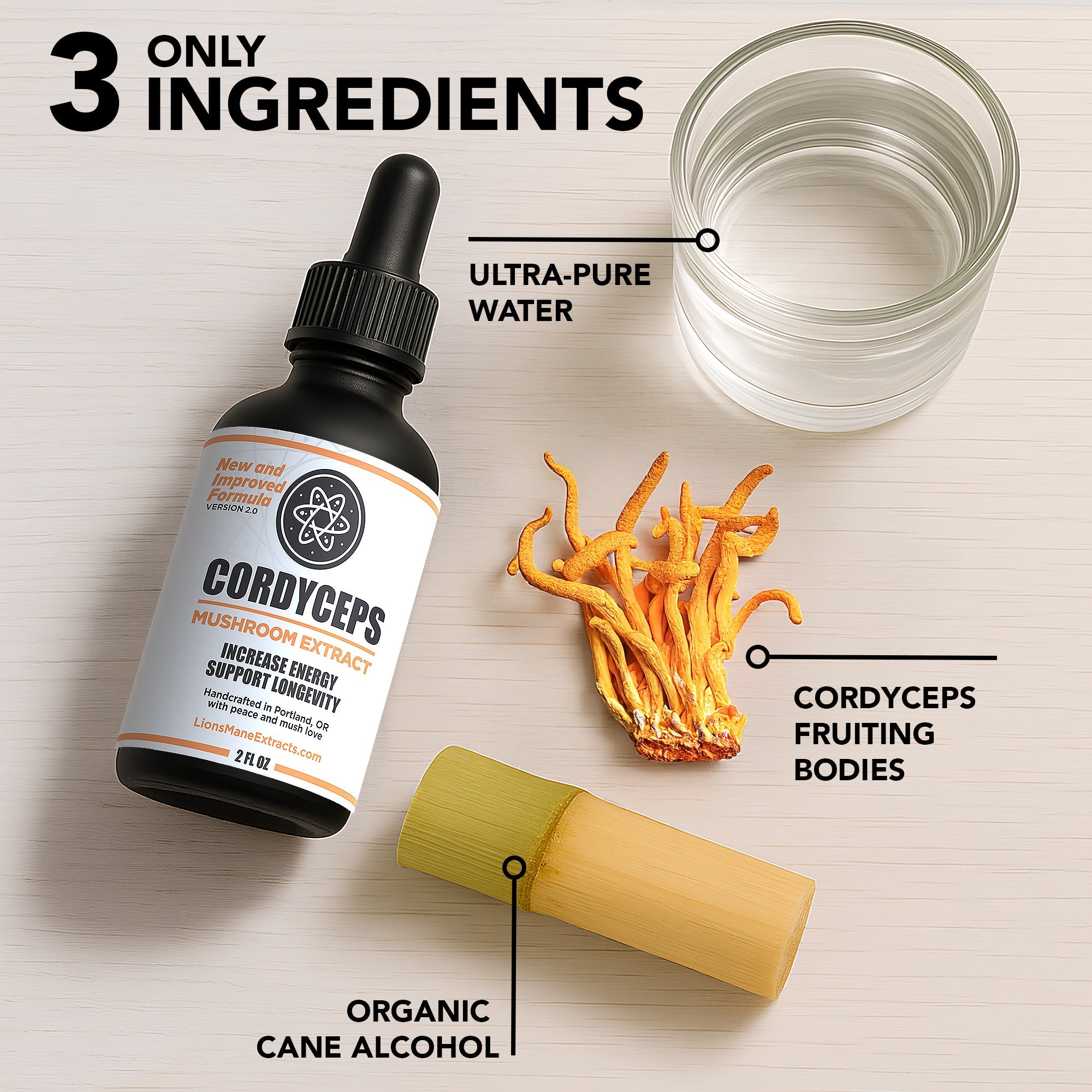 Cordyceps Extract - 3 Pack (Buy 2 Get 1 Free)