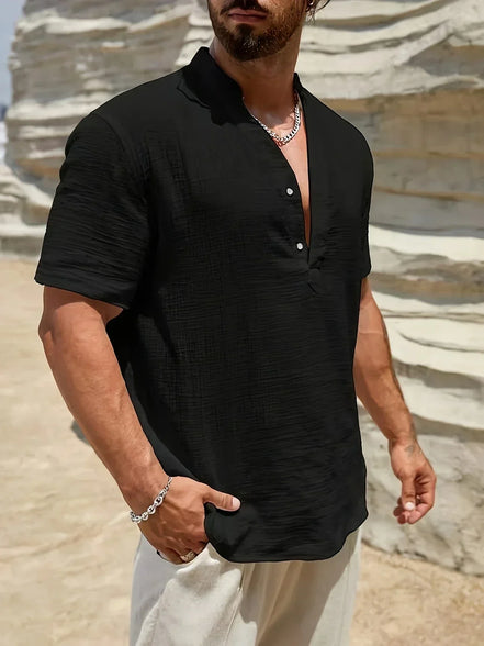 Azel | Camisa de verano elegante con cuello alto