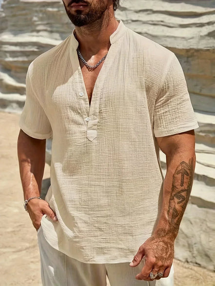 Azel | Camisa de verano elegante con cuello alto