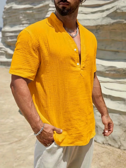 Azel | Camisa de verano elegante con cuello alto