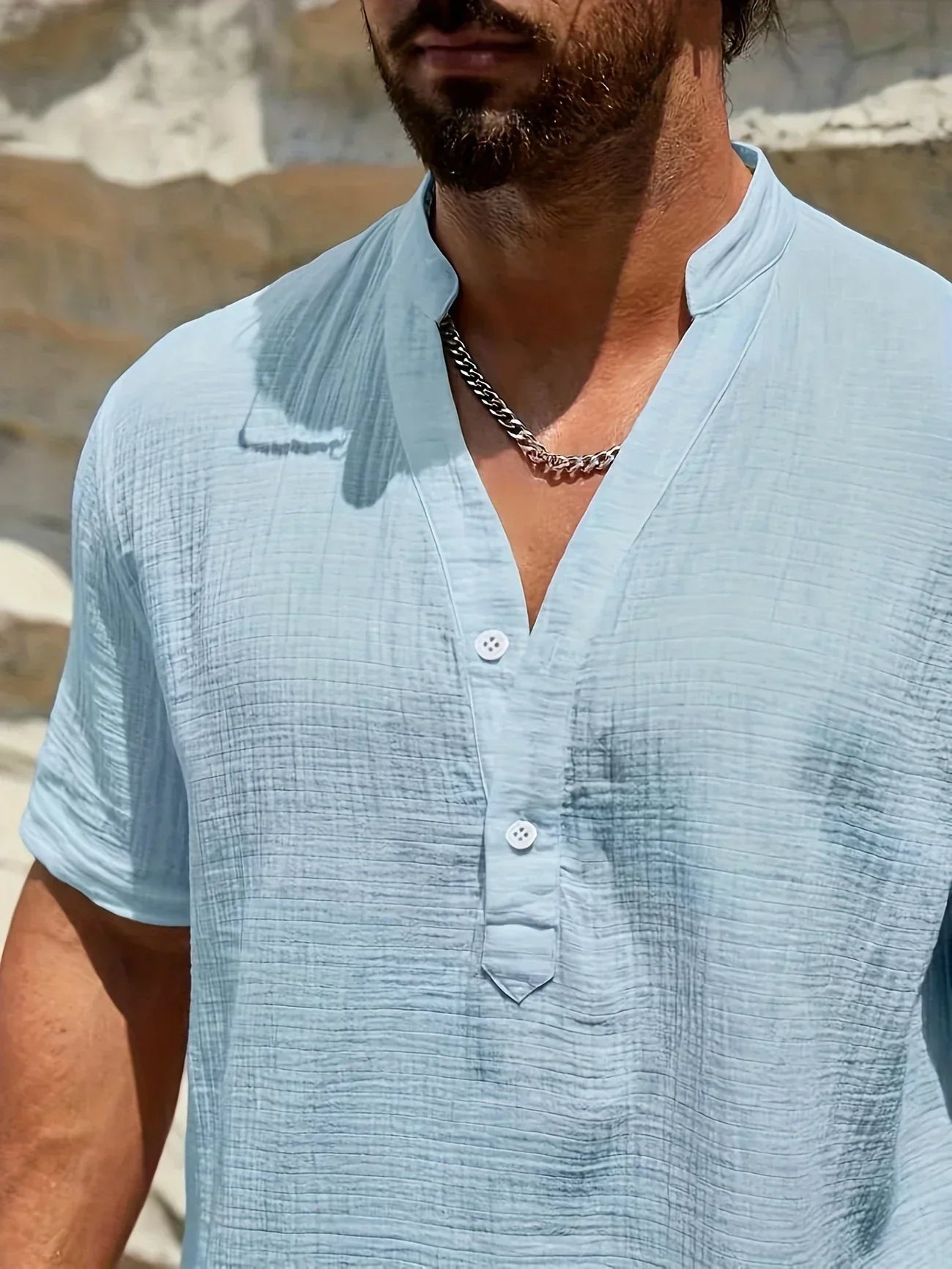 Azel | Camisa de verano elegante con cuello alto