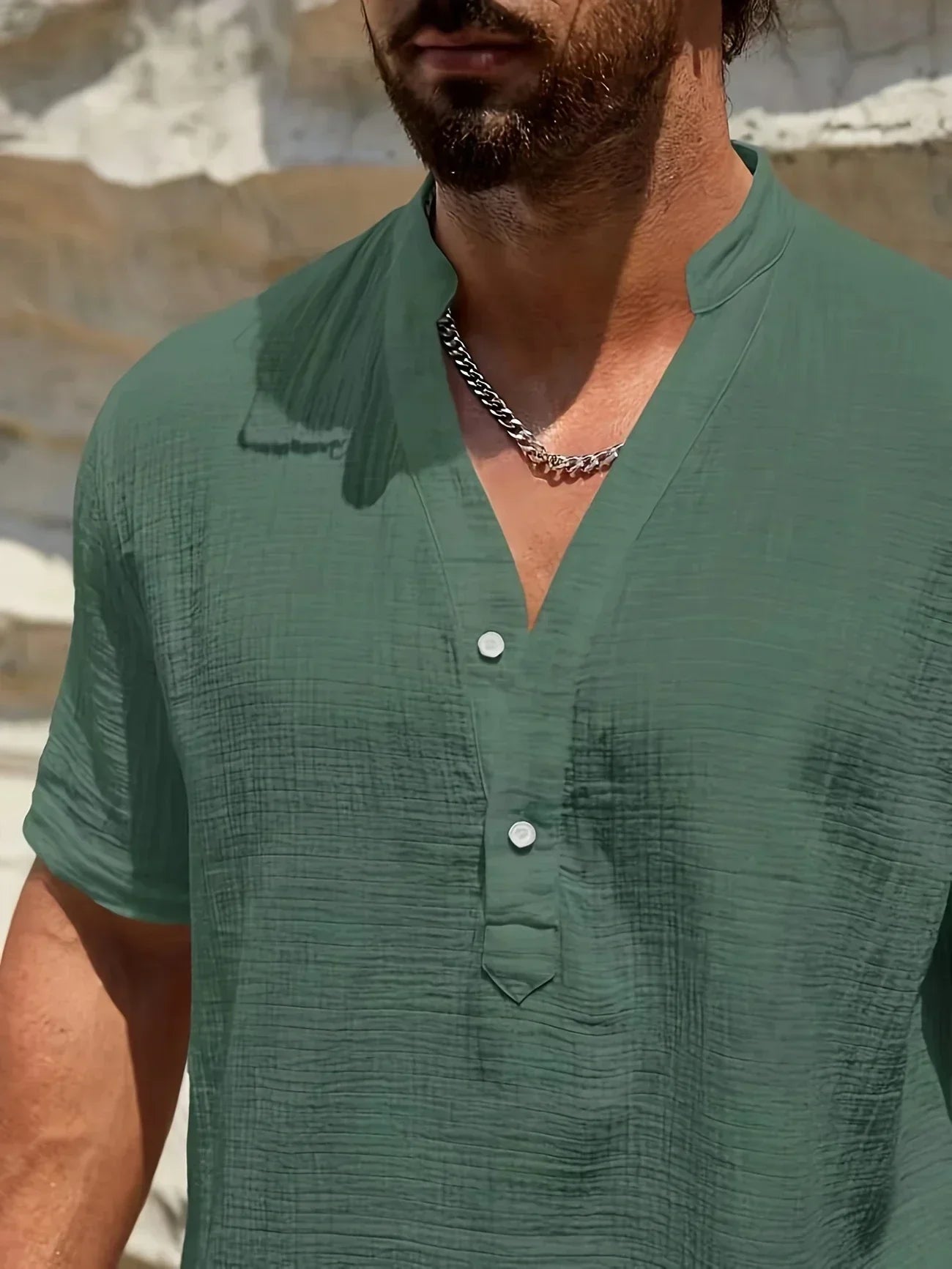 Azel | Camisa de verano elegante con cuello alto