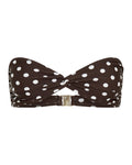 Positano Top Chocolate Polka