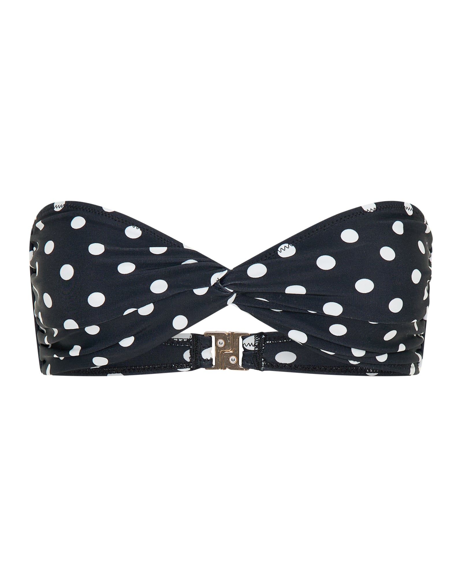 Positano Top Black Polka
