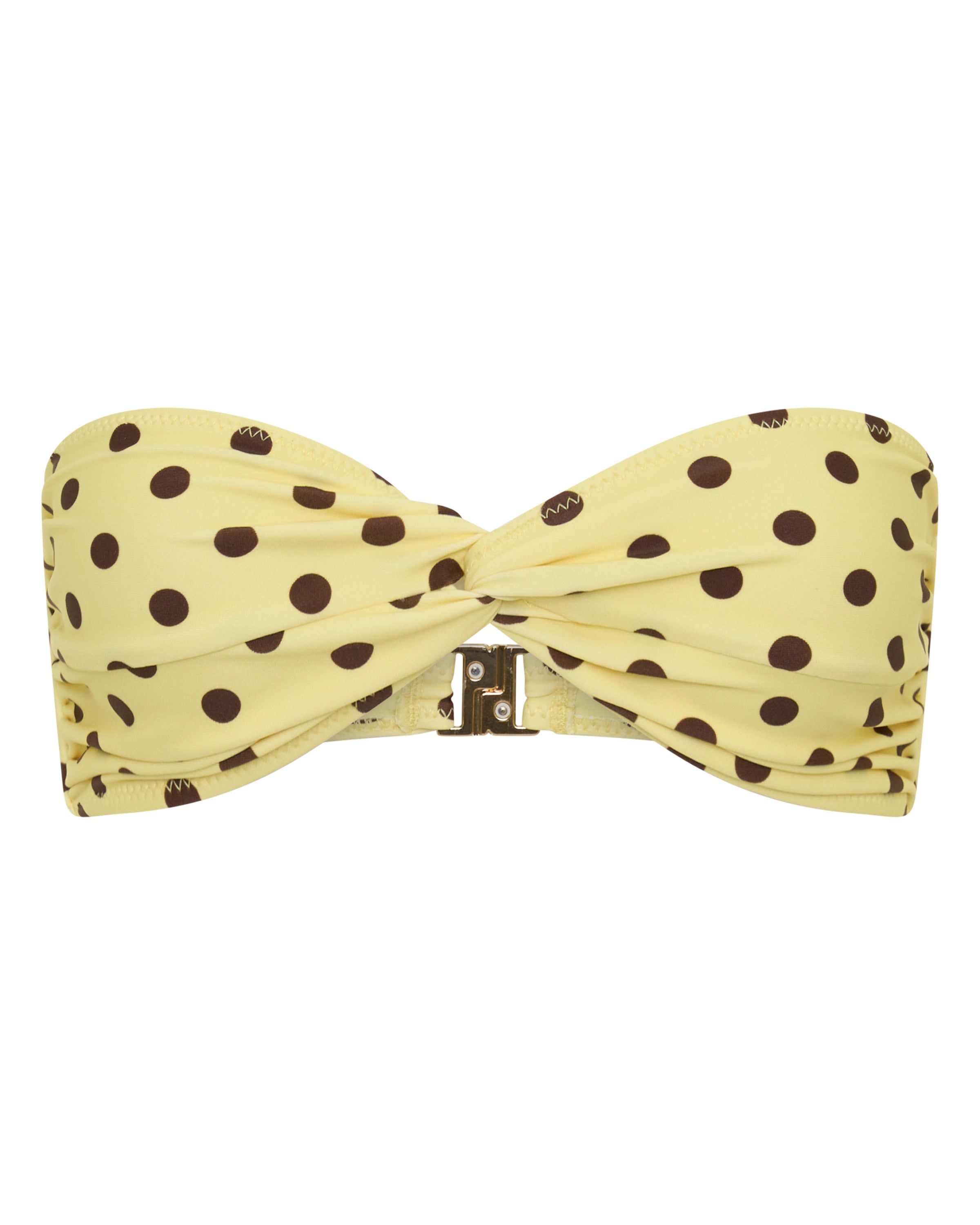 Positano Top Yellow Polka