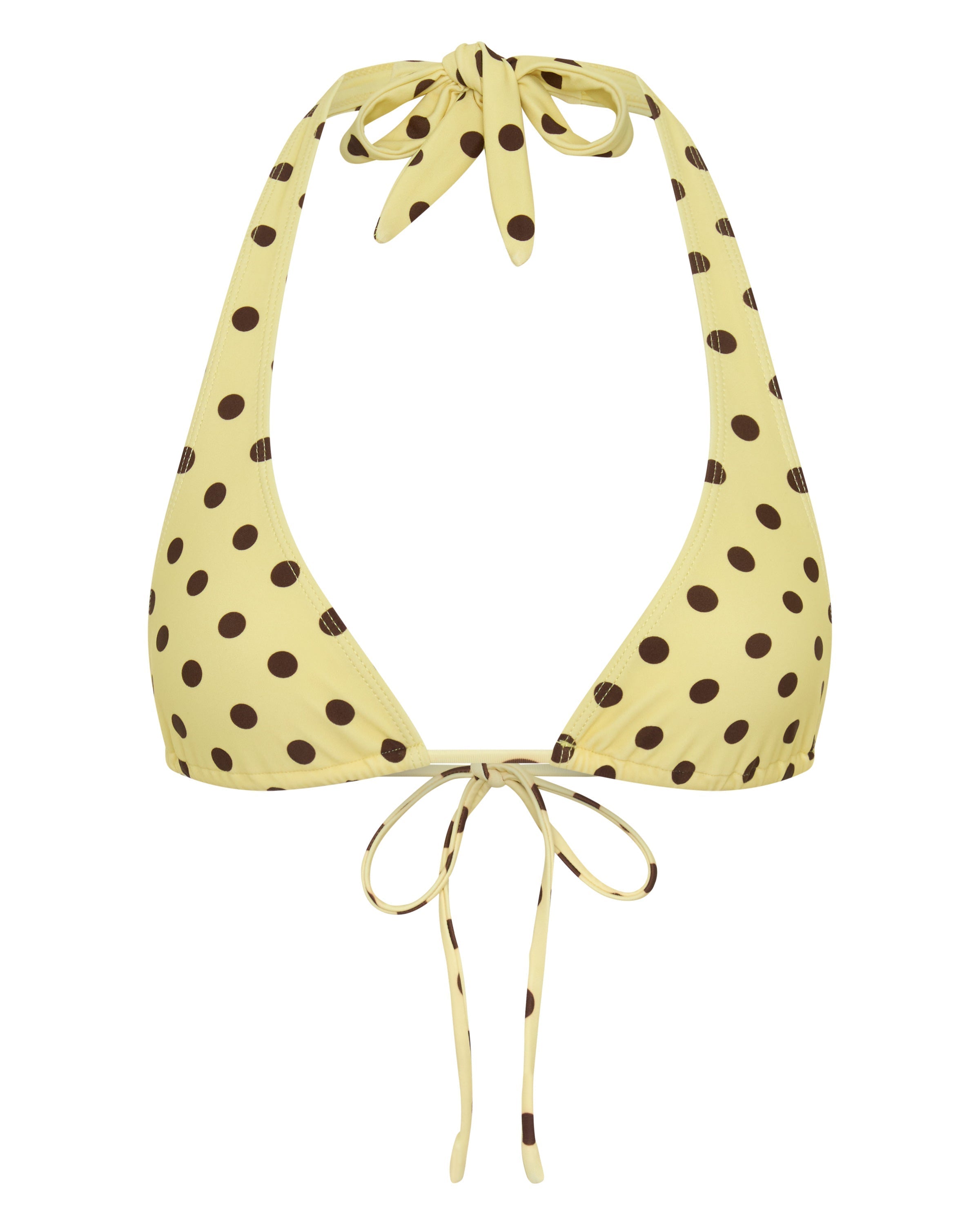 Capri Top Yellow Polka