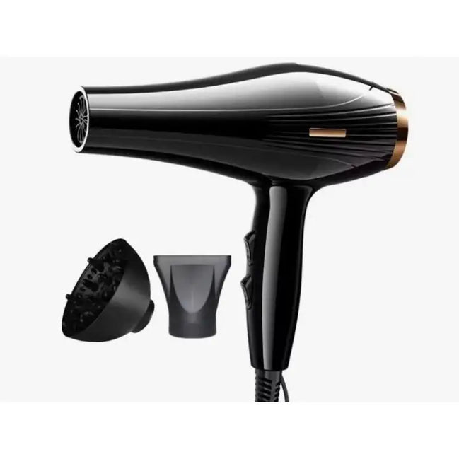 IPSDI Professional Hair Dryer - Powerful 5000W AC motor for fast drying, ThermoProtect temperature control, and advanced ionic technology for frizz-free shine, includes diffuser nozzle for versatile styling.
