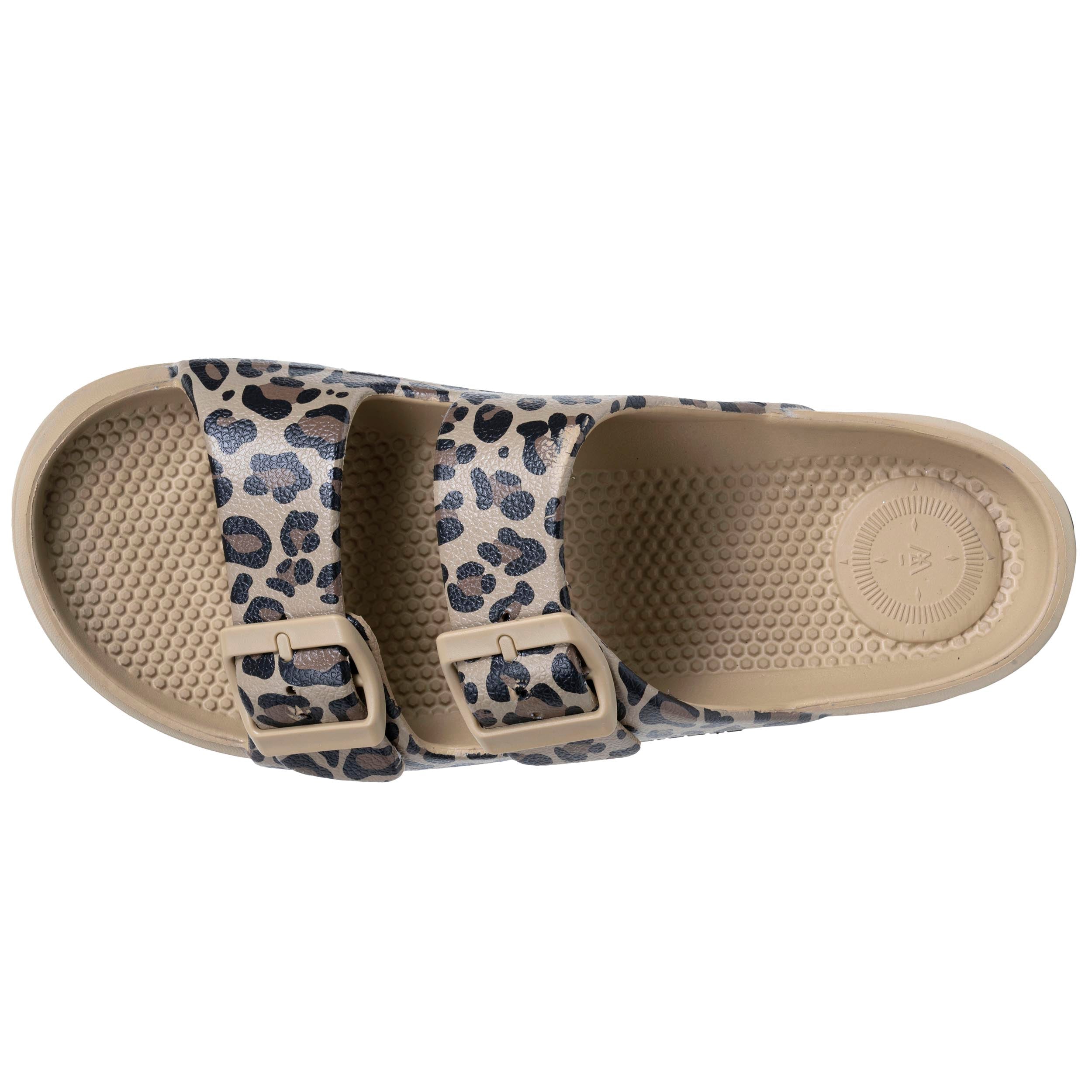 Mules claquettes Femme ajustable Léopard