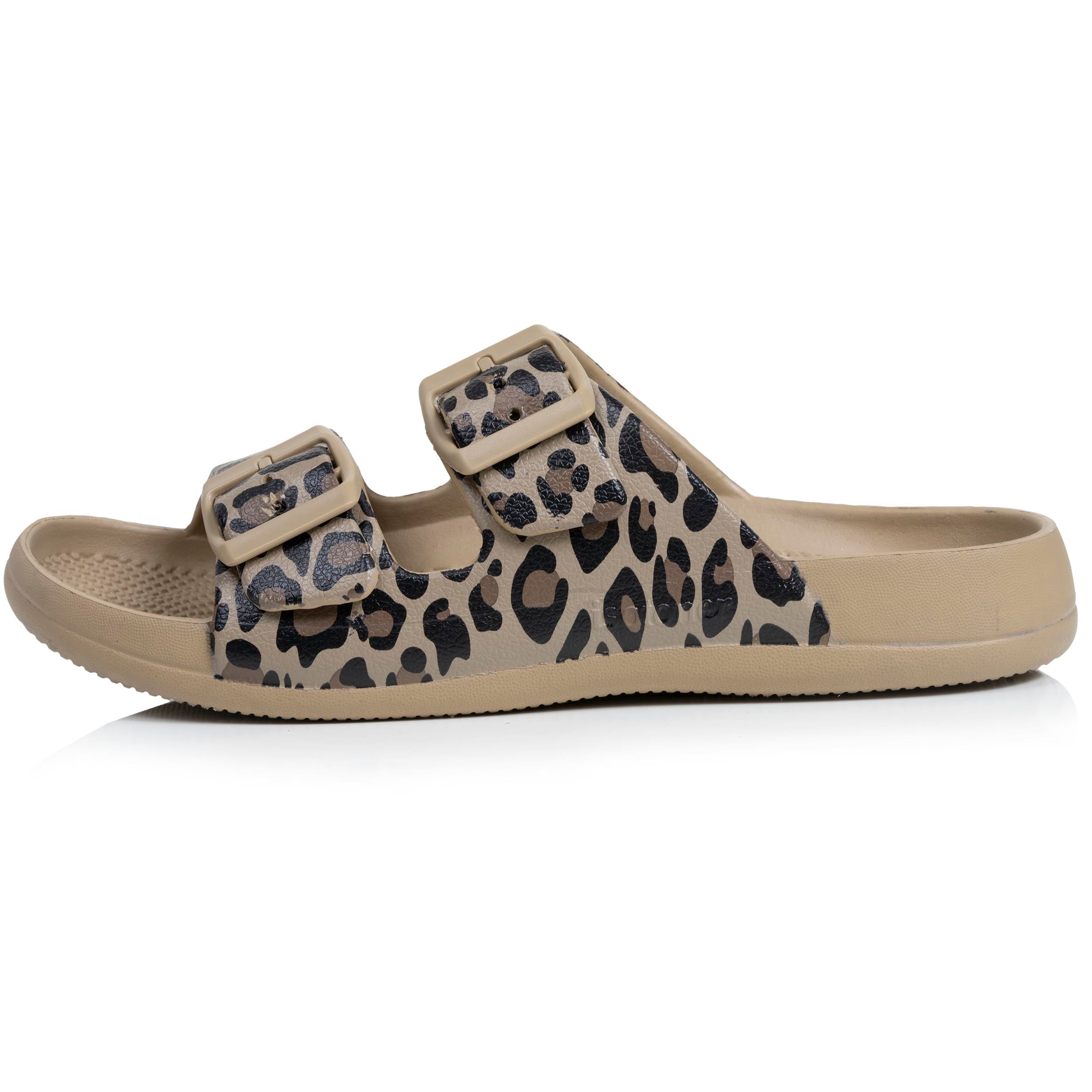 Mules claquettes Femme ajustable Léopard