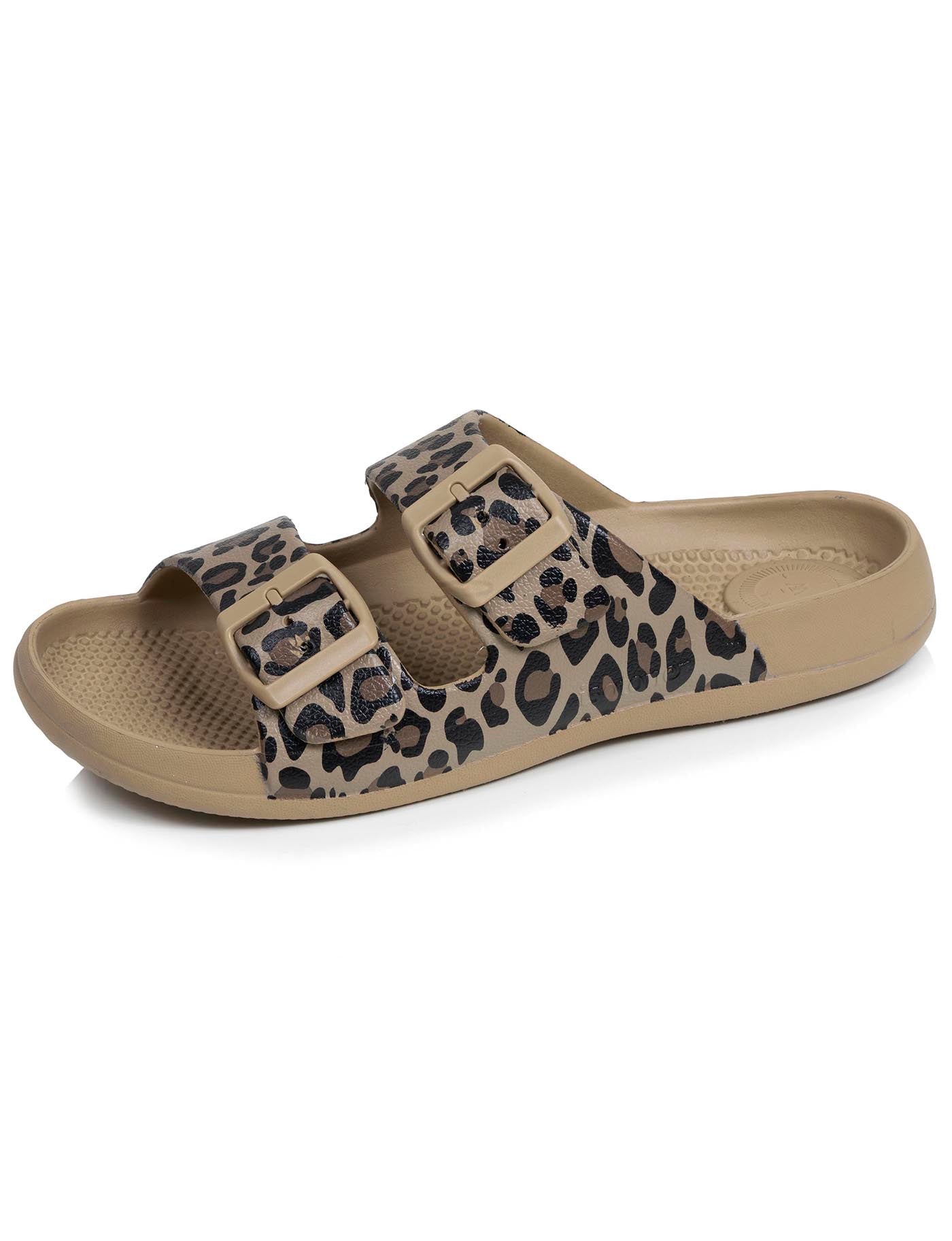 Mules claquettes Femme ajustable Léopard