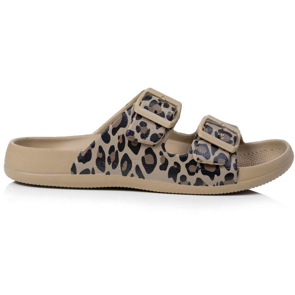Mules claquettes Femme ajustable Léopard