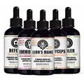Top 5 Mushroom Extracts Bundle (Lion's Mane, Cordyceps, Reishi, Defend, and Healer)
