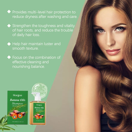 Organic Batana Oil Shampoo Soothing Scalp Intense Repair Batana Nourishing Shampoo with Rosemary Extract for All Hair Types
