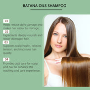 Organic Batana Oil Shampoo Soothing Scalp Intense Repair Batana Nourishing Shampoo with Rosemary Extract for All Hair Types