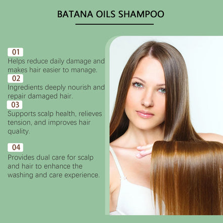 Organic Batana Oil Shampoo Soothing Scalp Intense Repair Batana Nourishing Shampoo with Rosemary Extract for All Hair Types
