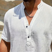 Azel | Camisa de verano elegante con cuello alto