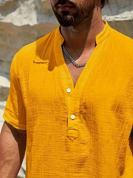 Azel | Camisa de verano elegante con cuello alto