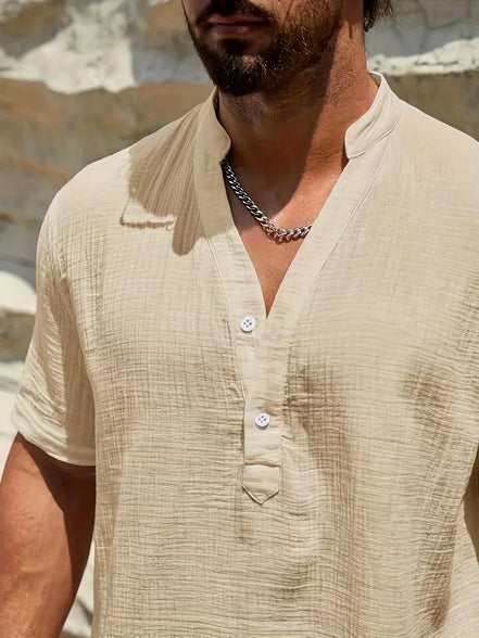 Azel | Camisa de verano elegante con cuello alto