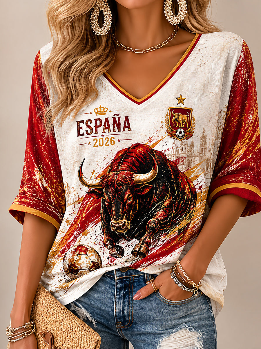 🇪🇸 Camiseta Mujer España 2026 – Estilo Casual y Diseño Exclusivo
