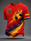 Men's Gift For Spain Soccer Fans Print Casual Tee