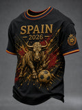 Men's Spain Football Lover Short Sleeves T-shirt