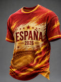 Men's Spanish Football Printed T-shirt