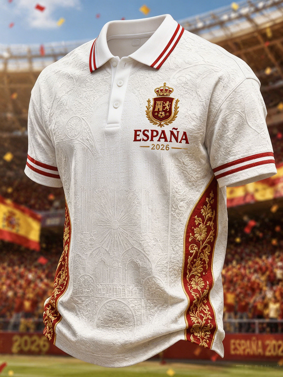 Men's Gift For Football Fans Print Casual Polo