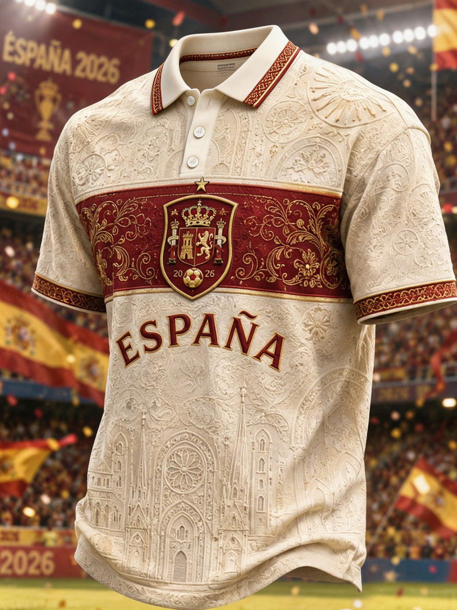 Men's Gift For Football Fans Print Casual Polo