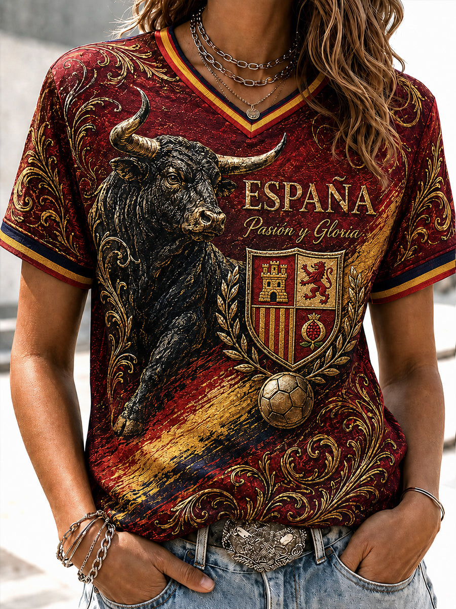 Women's Spain Futbol Fan 2026 T-shirt