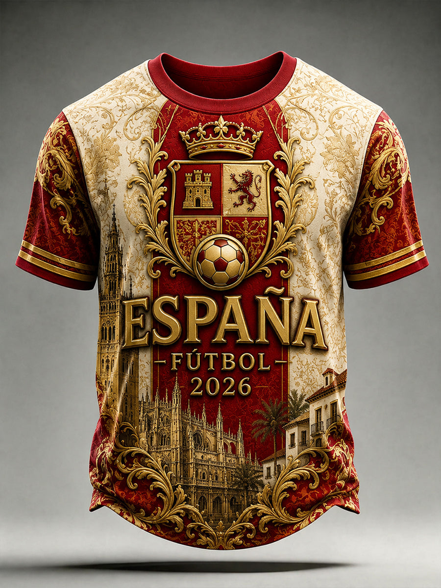 Men's Spain Futbol Fan 2026 Shirt