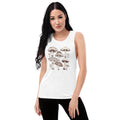 Mushroom Line Art Women's Tank